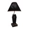 Dark Dawning Vampire in the Coffin Black Table Lamp and Fabric Shade
